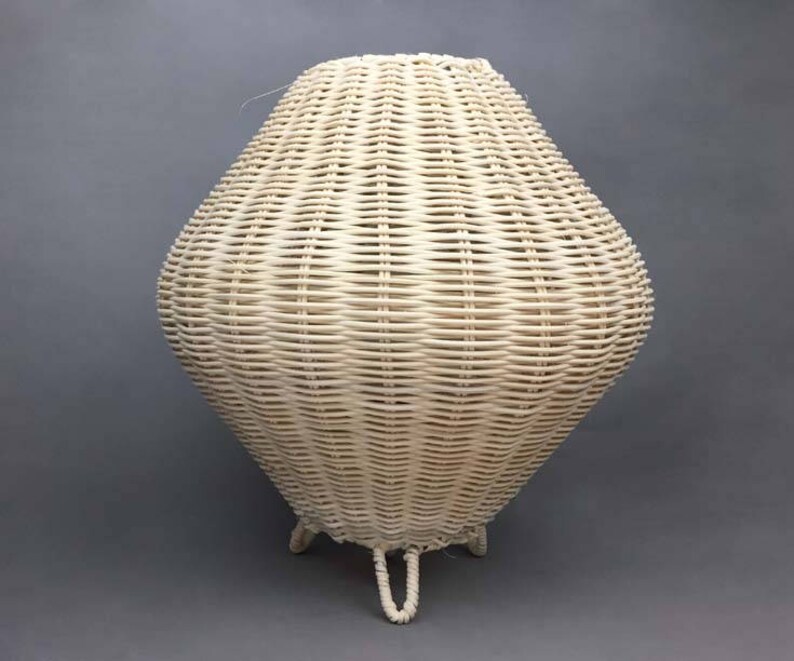 New Rattan Desk Lampstable Lampsdecor Rattan Lampscane Etsy