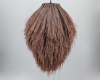 Handwoven Rattan Pendant Light, Boho Chandelier, Ceiling Lamp