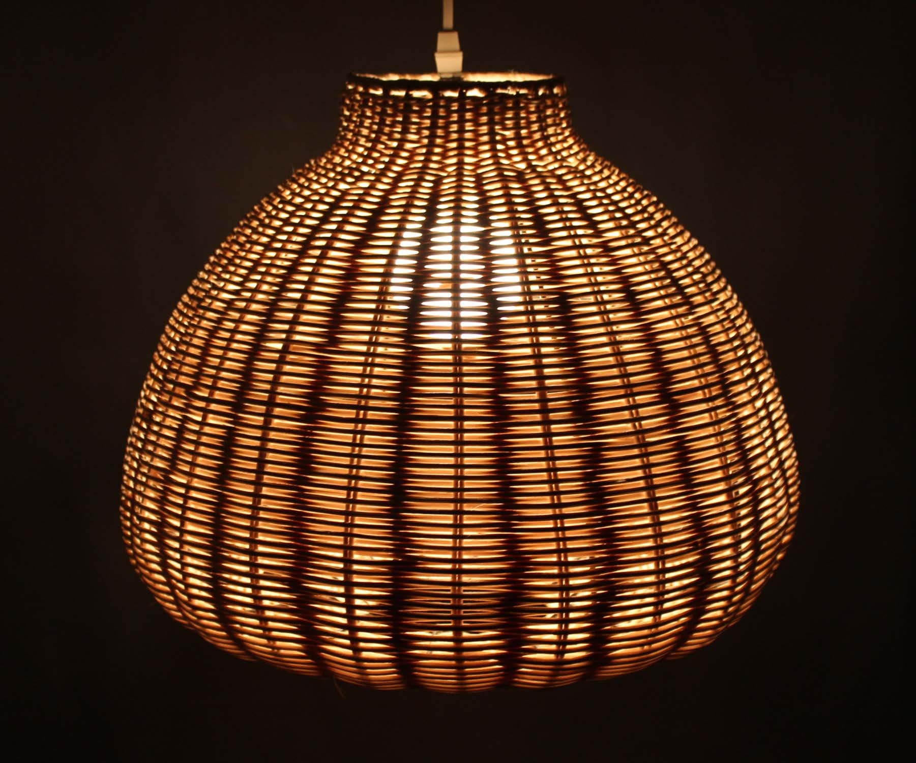Handmade Rattan Pendant Light Rustic Lighting Rattan | Etsy