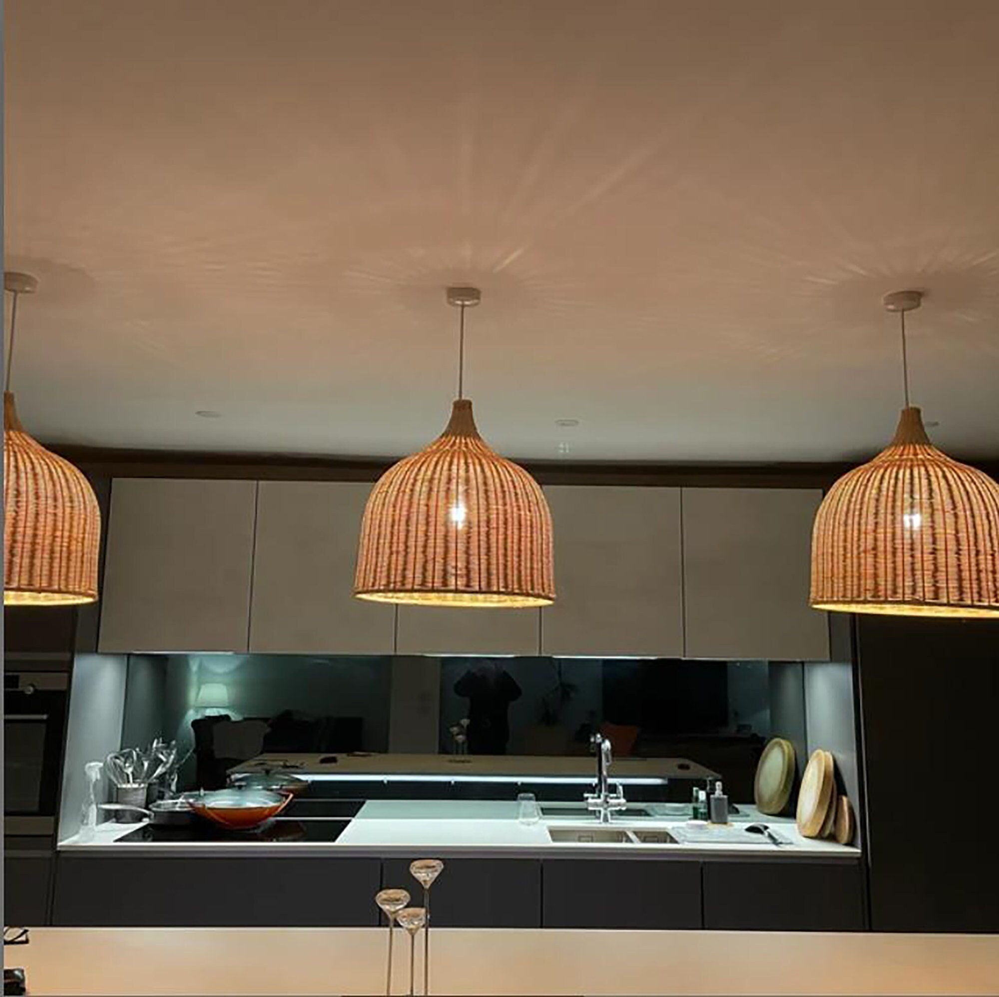 Ikea rattan light pendant deals