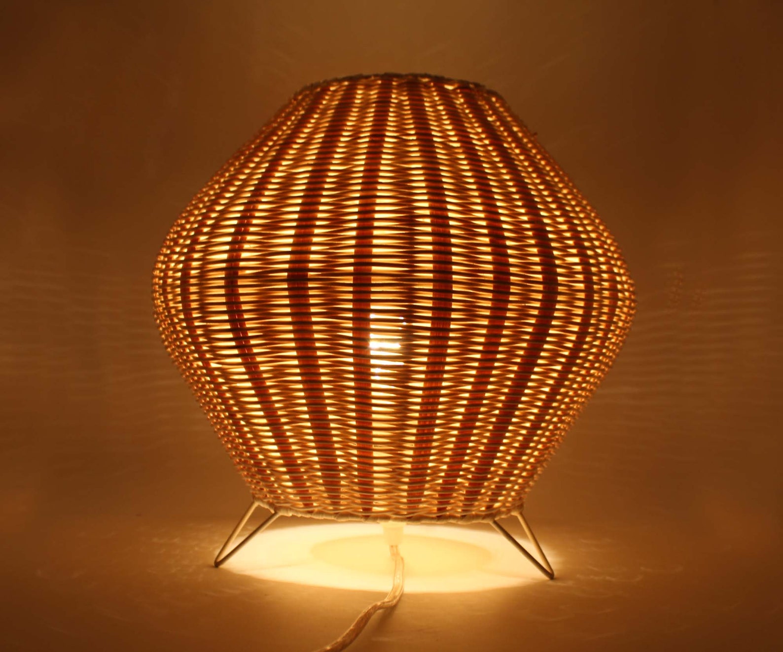 Creative Decortaive Rattan Table Lamps Handmade Desk - Etsy