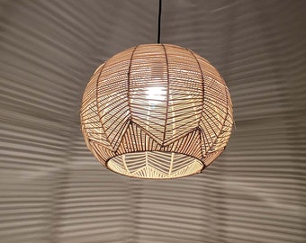 New Handmade Rattan Lighting- Ball- Shaped Design Pendant Lights -Rattan Lamp Fixture - Pendant Lighting - Dining Room Lighting- 110-240V