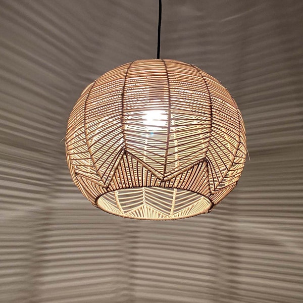 New Handmade Rattan Lighting- Ball- Shaped Design Pendant Lights -Rattan Lamp Fixture - Pendant Lighting - Dining Room Lighting- 110-240V