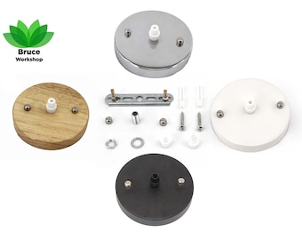 Ceiling Canopy Plate: Wooden, Black, White, or Chrome (4.7'')