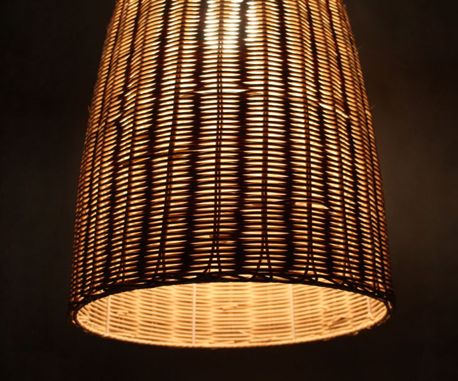 Rattan Pendant Lightingceiling Lamprattan Lamp Etsy