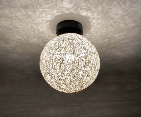 White Black Brown Red Paper Flush Mount Room Ceiling