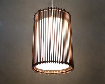 Circular Rattan and Parchment Pendant Lights - Creative Rustic Lighting - UL listed - 110-240V/50-60Hz - Free Shipping Worldwide