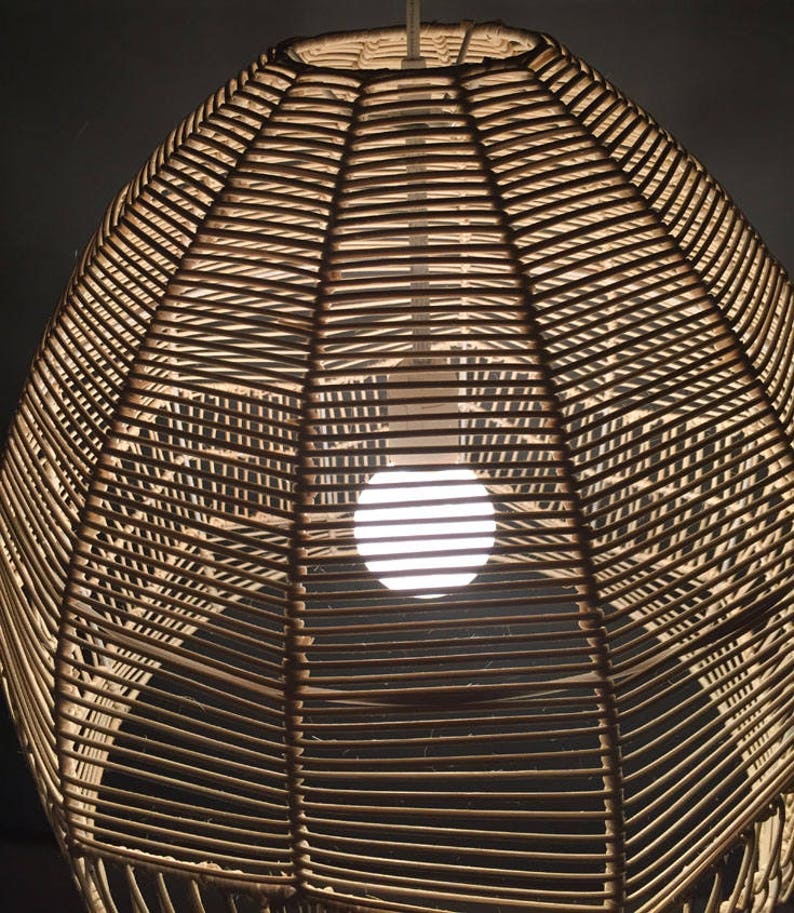 Handmade Natural Rattan Pendant LightsHand Make Rattan Etsy