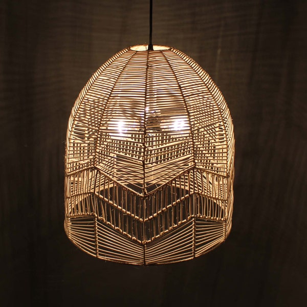 Basket Lighting Fixture -Pendant Light -Shade's Width 17.7'' by Height 17.7'' -Three Light Bulb Sockets -110-240V/50-60Hz - Using Worldwide