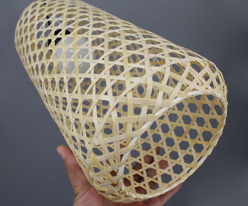 Natural Bamboo or Brown Rustic Style Bamboo Pendant Light - 5 - Pendant Lighting - iD Lights image