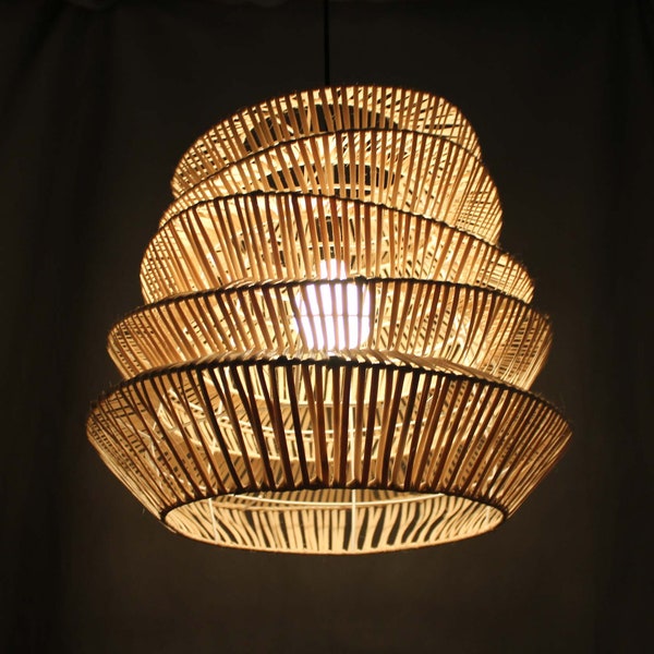 Creative Tower Rattan Pendant Lighting -Custom make it in other colors -UL or CE listed Pendant Light Kit -110-240V/50-60Hz-Using Worldwide