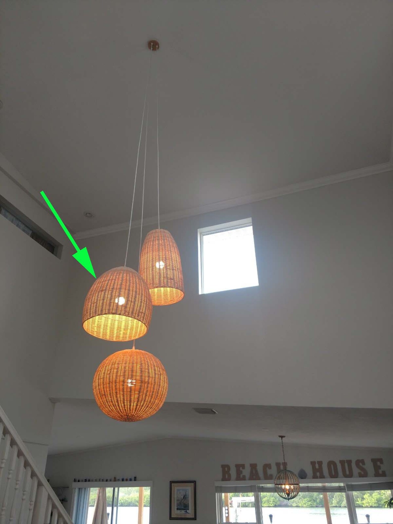 One Rattan Basket Pendant Light With One Lampholder Rattan Etsy