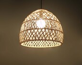 New Woven From Rattan Basket Pendant Light - Rattan Lighting Fixtures - Working Voltage 110-240V 50-60Hz - Using Worldwide