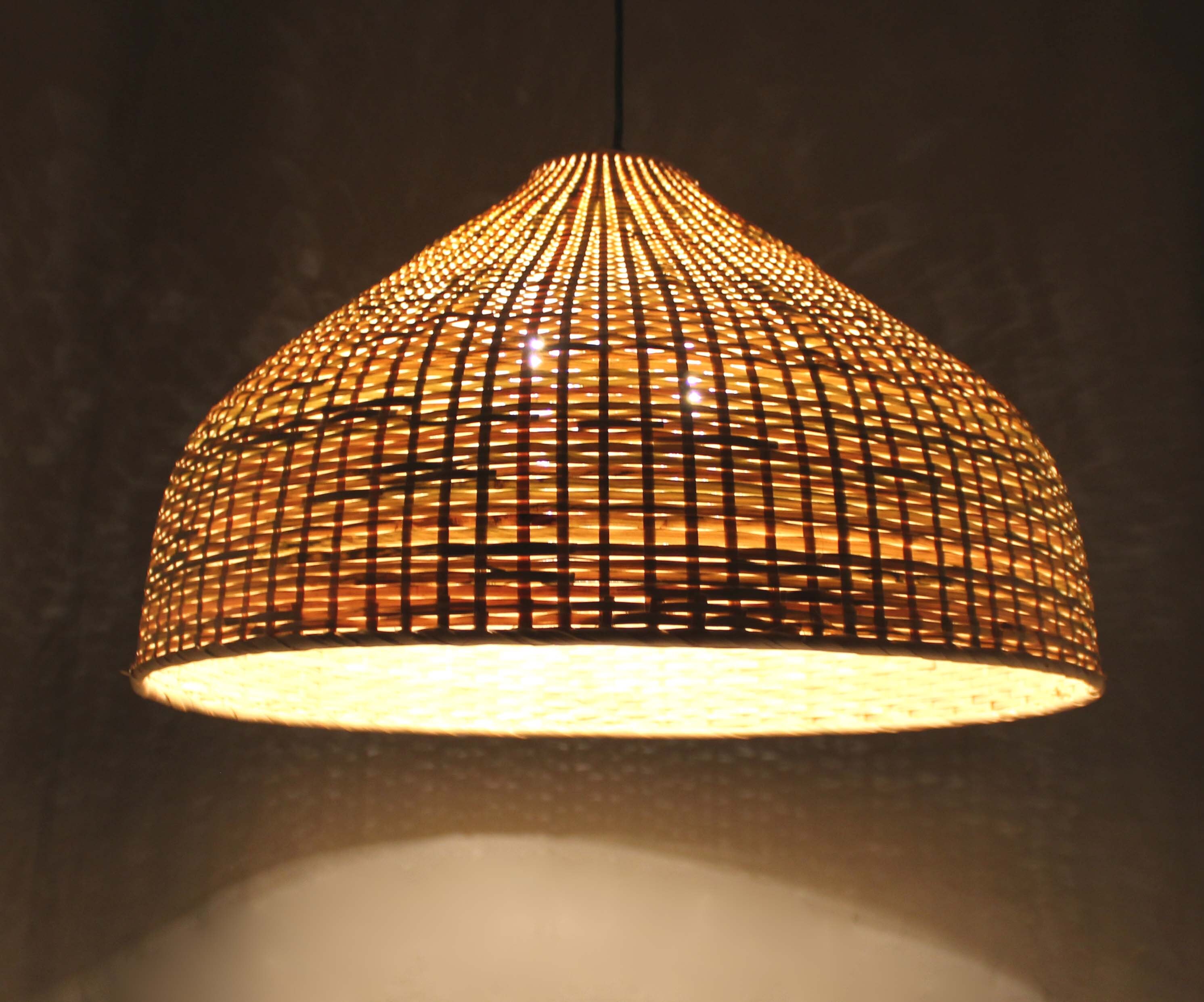 Basket Bamboo Lighting Fixtures Bamboo Pendant Lights 3 Etsy.de