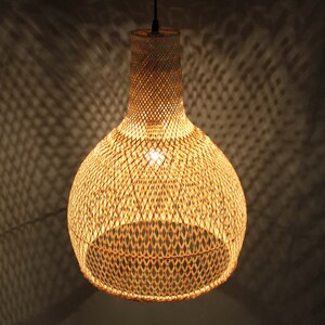 Bottle-shaped Bamboo Pendant Light Bamboo Lighting Natural - Etsy