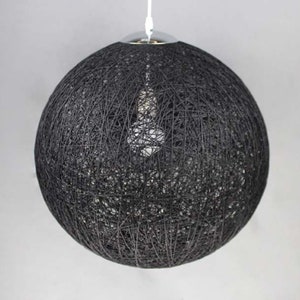Pendant Light  
Paper Rope Chandelier  
Woven Lampshade  
Boho Lighting  
Custom Chandelier  
Hardwired Pendant  
Plug In Light  
Spherical Pendant  
Eco Friendly Decor  
Modern Home Decor  
Customizable Lighting  
Artisan Chandelier  
Minimalist Lighting