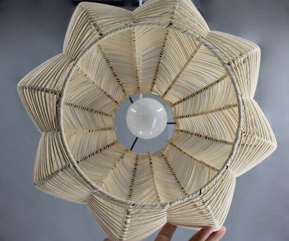 Hand Make Rattan Pendant Lights Creative Lighting Fixtures Decorative Lighting Flower Lighting Petal Lighting Wave Shape Lighting 110 240v