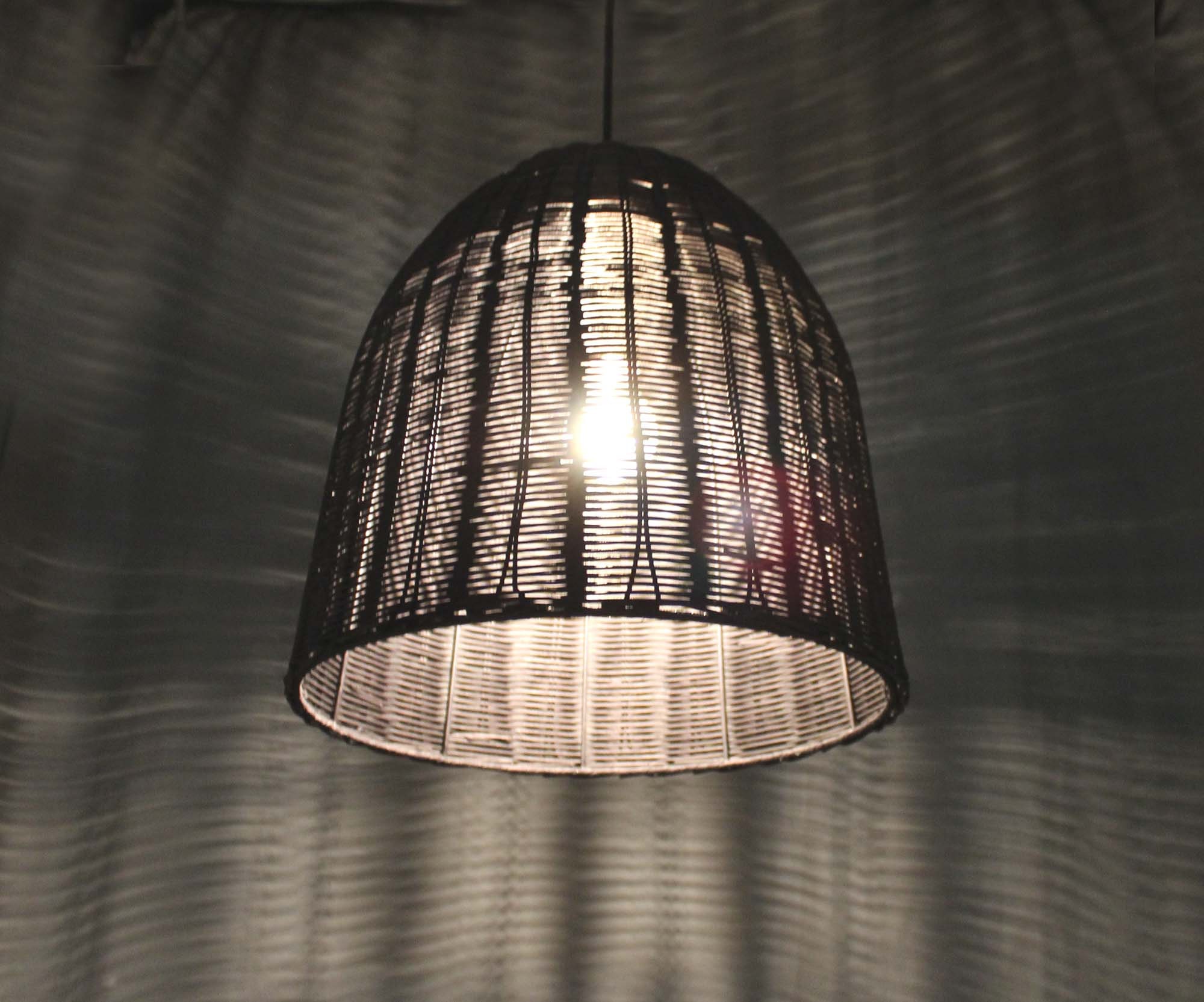 Rattan Basket Pendant Light with one Lampholder-110-240V50-60Hz Natural Rattan Color or Black Color