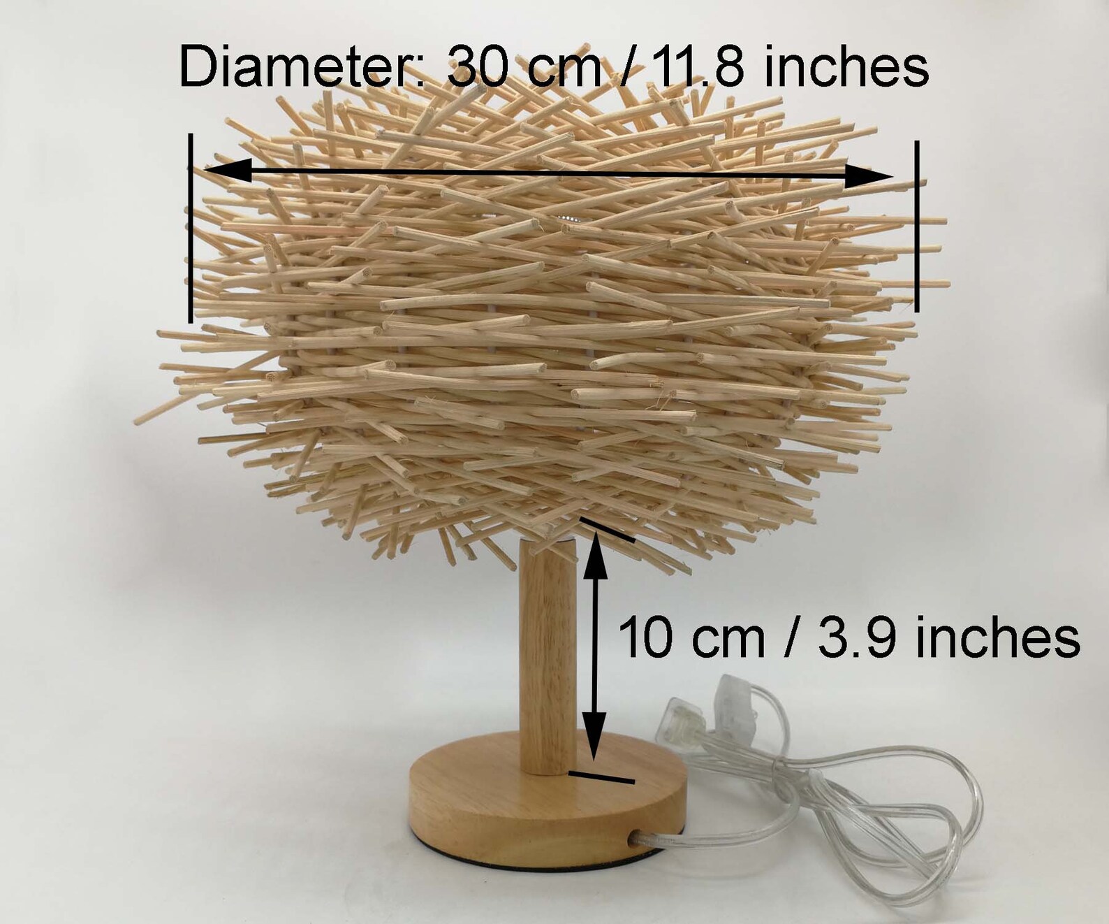 Black Bird Nest Table Lamp Black Desk Lighting Countryside Etsy