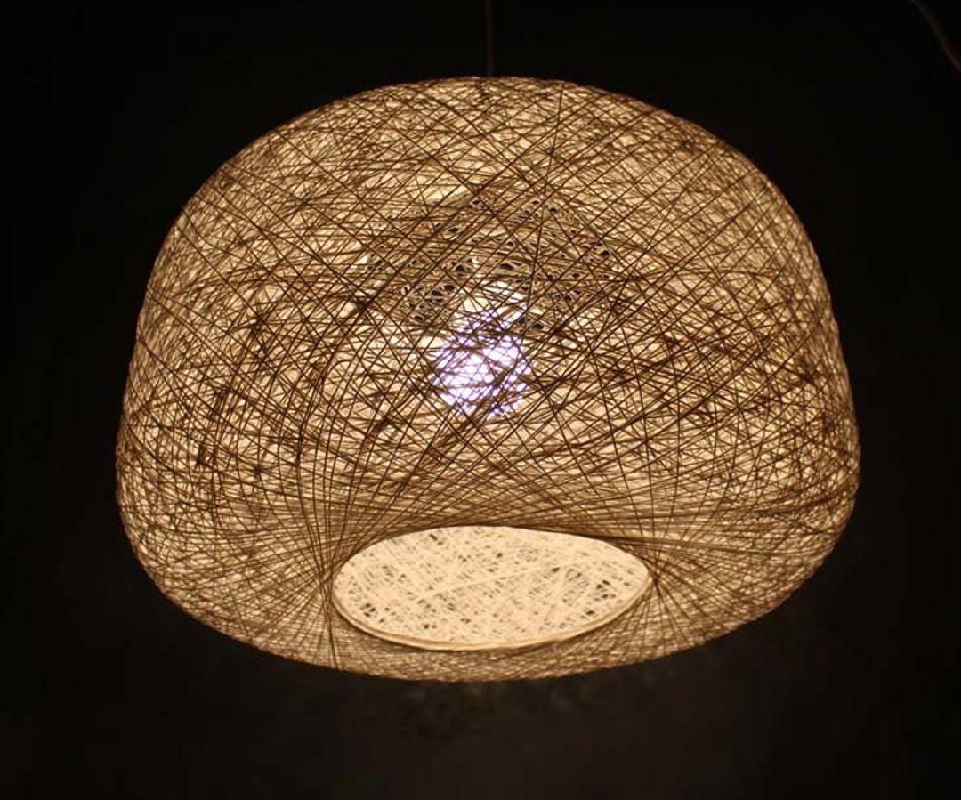 Handwoven Paper Rope Pendant Light - 22'' Ceiling Lamp - Etsy