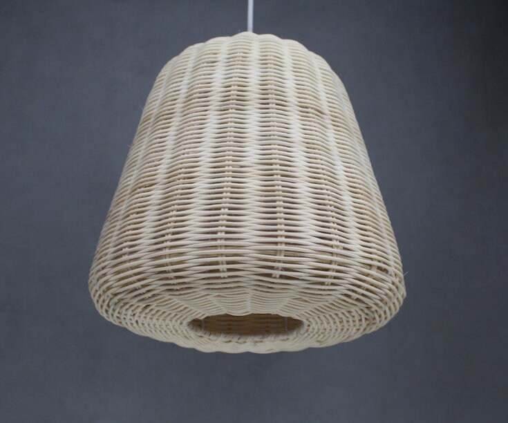 Bonatical Rattan Lighting Natural Rattan Pendant Light – Rustic Bar Lighting, Black or Natural - Etsy