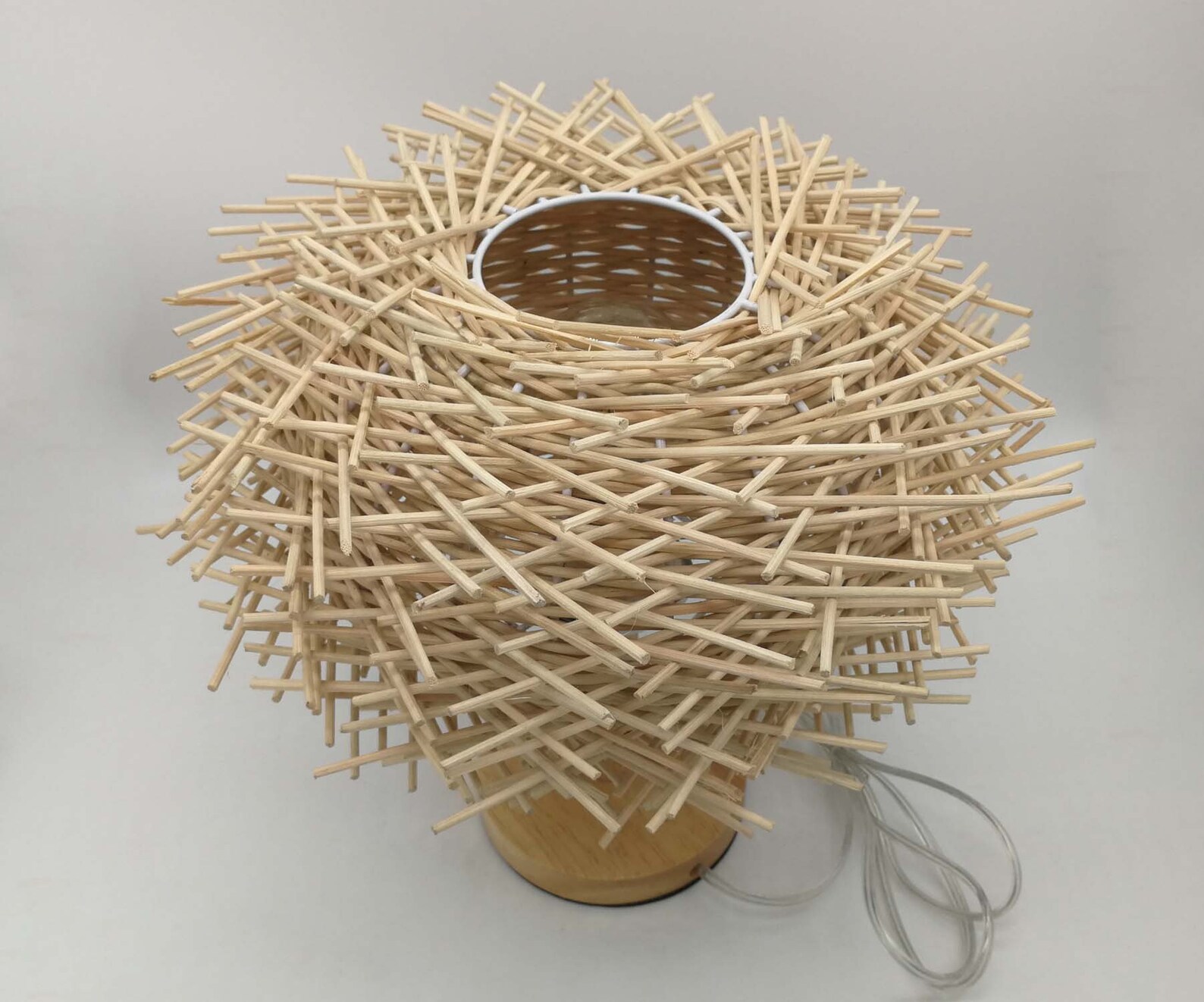 Black Bird Nest Table Lamp Black Desk Lighting Countryside Etsy