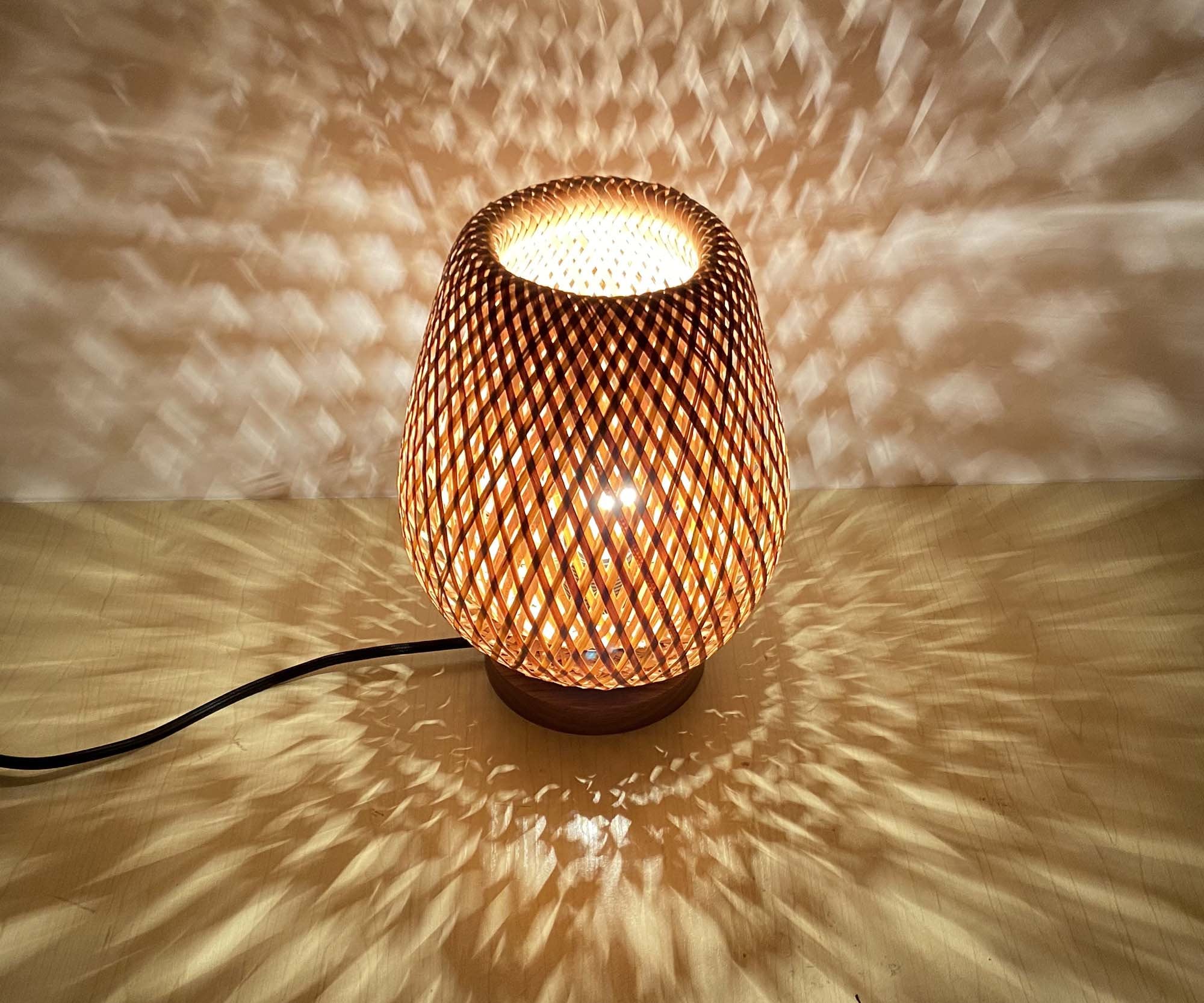 Handwoven Bamboo Table Lamps Desk Lamps Bamboo Lamp Table Etsy UK
