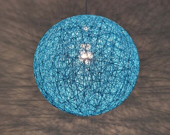 Blue Ball Pendant Light - Hang Ball Lighting - Home Spherical Lighting - Holiday Lighting - Party Decor Lighting - Using Worldwide