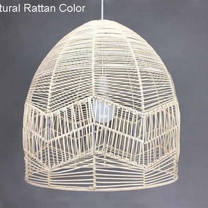 Rattan Lighting Fixture Bell Shaped Design Pendant Light-Rattan Lamp Fixture-Pendant Lighting-Decor Lighting-Dining Room Lighting 110-240V image 4