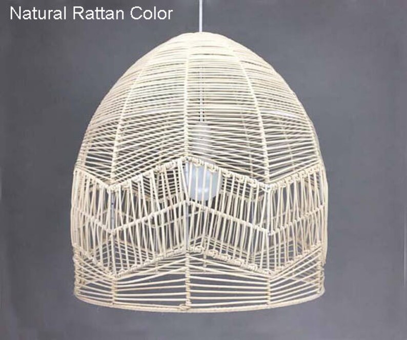 Rattan Lighting Fixture Bell Shaped Design Pendant Light-Rattan Lamp Fixture-Pendant Lighting-Decor Lighting-Dining Room Lighting 110-240V image 4
