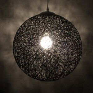Pendant Light  
Paper Rope Chandelier  
Woven Lampshade  
Boho Lighting  
Custom Chandelier  
Hardwired Pendant  
Plug In Light  
Spherical Pendant  
Eco Friendly Decor  
Modern Home Decor  
Customizable Lighting  
Artisan Chandelier  
Minimalist Lighting