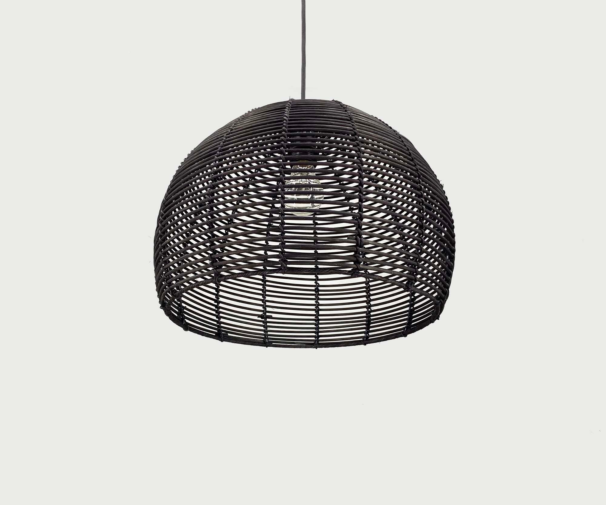 Black and rattan light shade deals