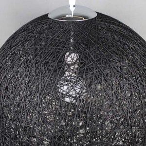 Pendant Light  
Paper Rope Chandelier  
Woven Lampshade  
Boho Lighting  
Custom Chandelier  
Hardwired Pendant  
Plug In Light  
Spherical Pendant  
Eco Friendly Decor  
Modern Home Decor  
Customizable Lighting  
Artisan Chandelier  
Minimalist Lighting