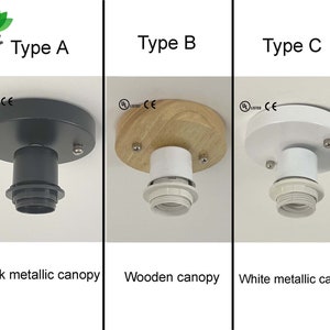 Accesorio de iluminación de montaje empotrado de bambú redondo marrón Lámpara de techo baja Iluminación semi empotrada 110-240V/50-60Hz Uso en todo el mundo imagen 10