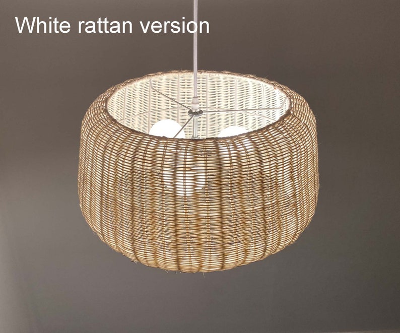 Circular Truncated Cone Shaped Pendant Light Rattan Pendant Light Three Light Bulb Sockets 110-240V/50-60Hz Free Shipping Worldwide image 9