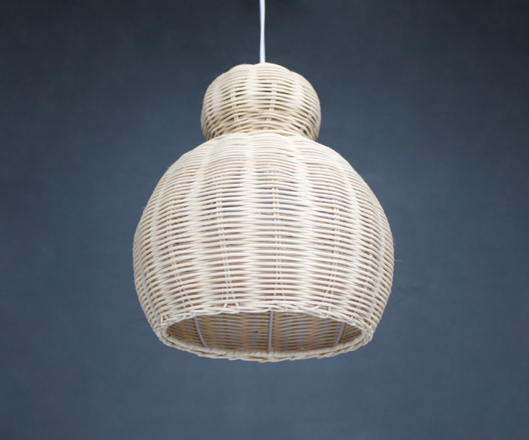 Handwoven Rattan Gourd Pendant Light, Bohemian Chandelier - Etsy