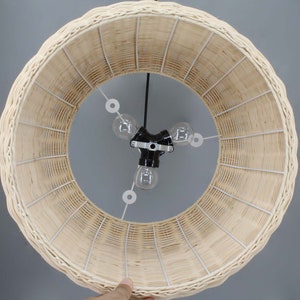 Circular Truncated Cone Shaped Pendant Light Rattan Pendant Light Three Light Bulb Sockets 110-240V/50-60Hz Free Shipping Worldwide image 5