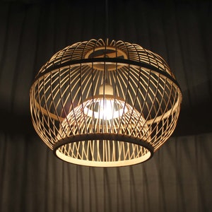 Bamboo Sticks Frames Pendant Lights - Bamboo Pendant Lights - Diameter 40cm/15.7'' - Height 29cm/11.4'' - 110-240V/50-60Hz - Free Shipping