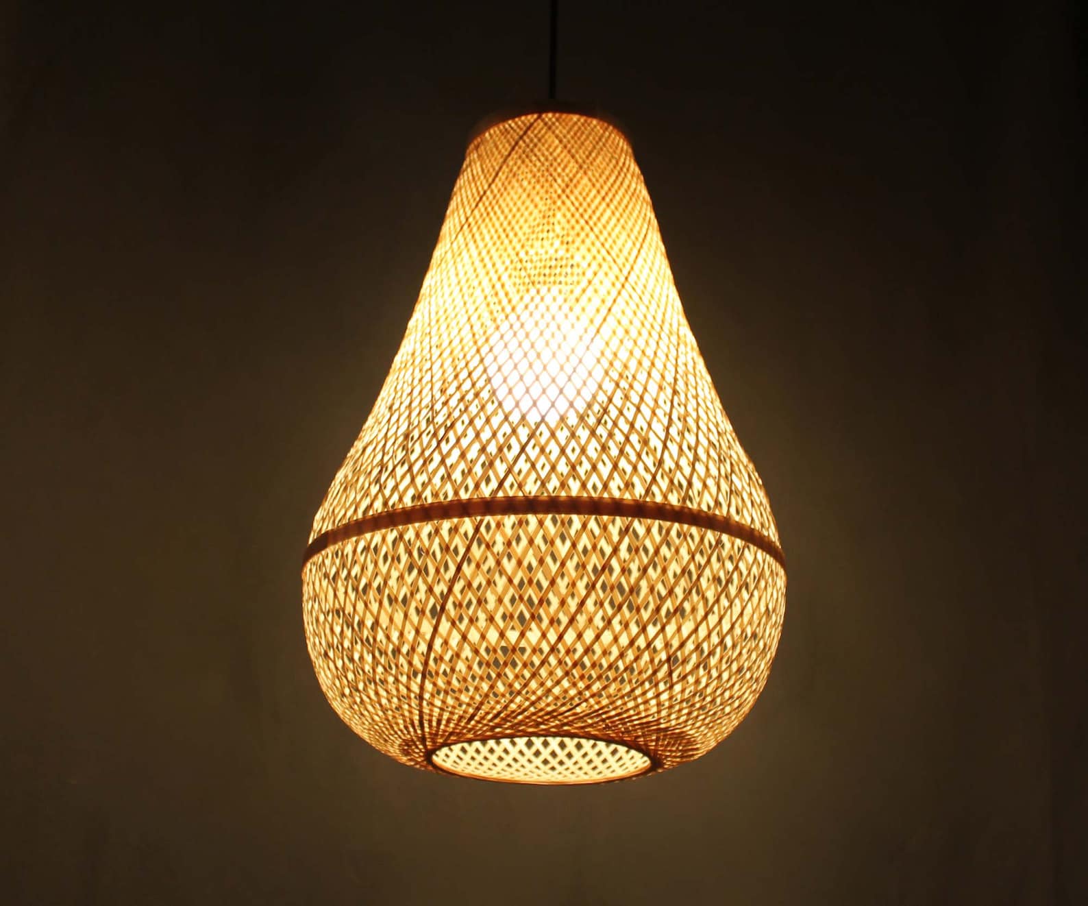 Creative Bamboo Lighting Bamboo Pendant Light Width Etsy
