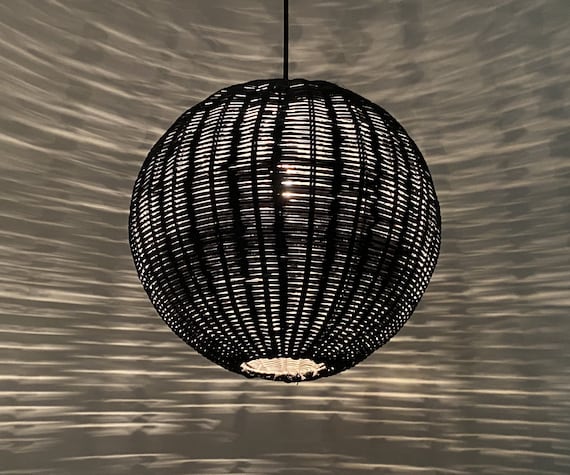 Black Or Natural Rattan Color Spherical Lighting Fixtures Denmark Spherical Lighting Fixtures, Global Light Fixtures 2022