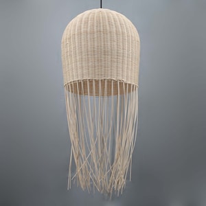 Handwoven Jellyfish Shape Pendant Light,Jellyfish Ceiling Light,Creative Hall Chandelier,Bar Island Hanging Light,Lampshade W15.7&quot; by H31.4&quot;
