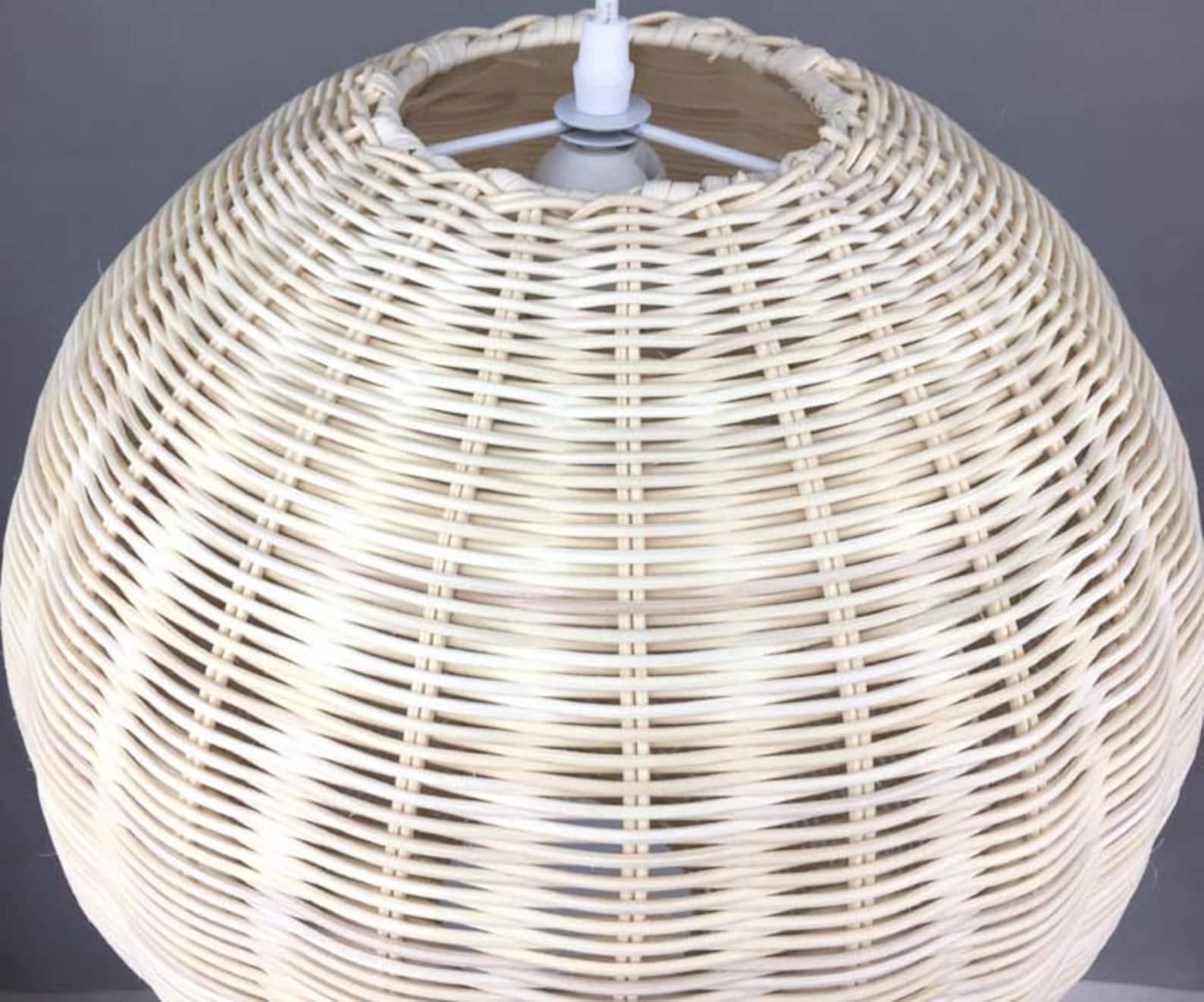 Hand Woven Cane Pendant LightCountryside Light Etsy