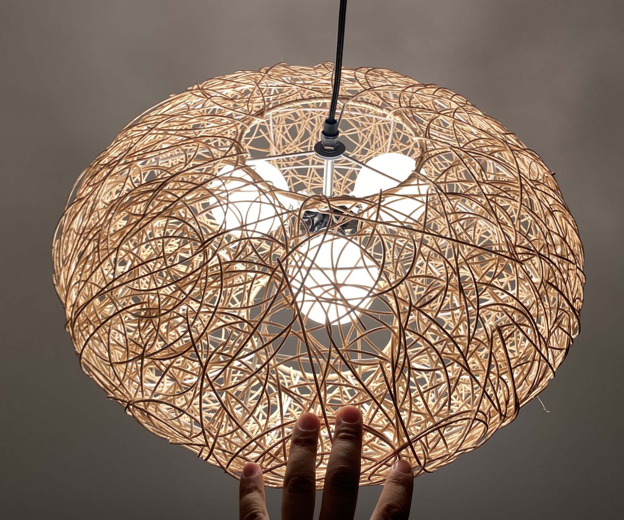 Natural Rattan Ovalshaped Pendant Light Rattan Chandelier Etsy Australia