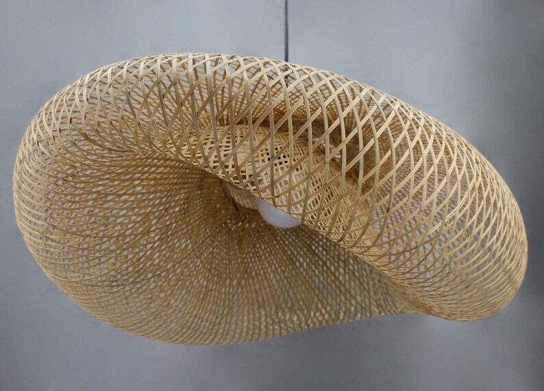 Romantic Style Hand Woven Bamboo Lighting Fixtures Bamboo Etsy