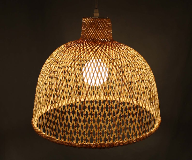 Hand Make Bamboo Pendant Lightings Bamboo Lighting Fixtures Etsy Hong