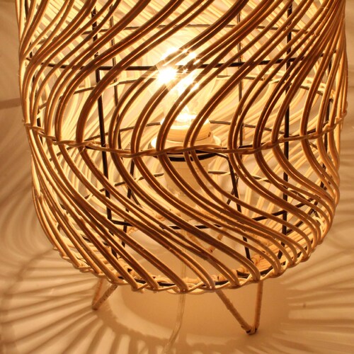 Creative Rattan Table Lamps - Rattan Desk Lighting Fixtures - No Plug Converter - 110-230V/50-60Hz - shops Free Shipping Worldwide