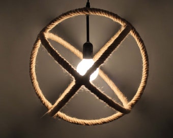 Armillary Sphere Pendant Lights - Rustic Lighting - Sphere Lighting - Hemp Rope Lighting - 110-240V/50-60Hz - Free Shipping Worldwide