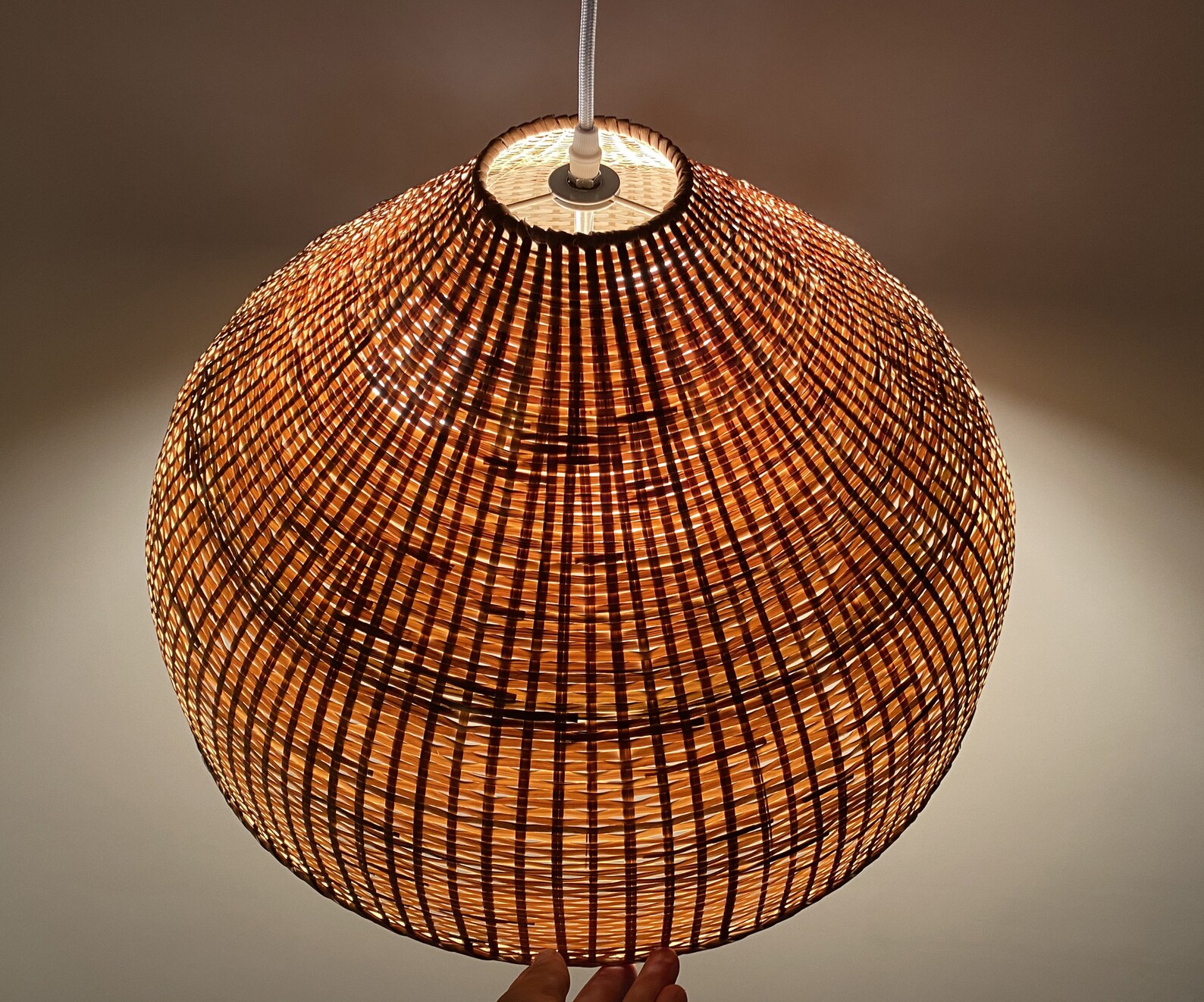 Basket Bamboo Lighting Fixtures Shade's Width 21.5 Etsy