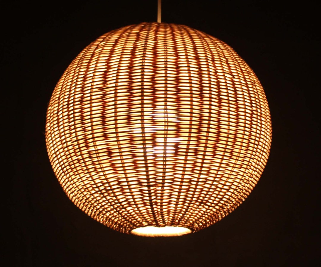 Spherical Rattan Lighting Fixtures Rattan Global Lighting rustic