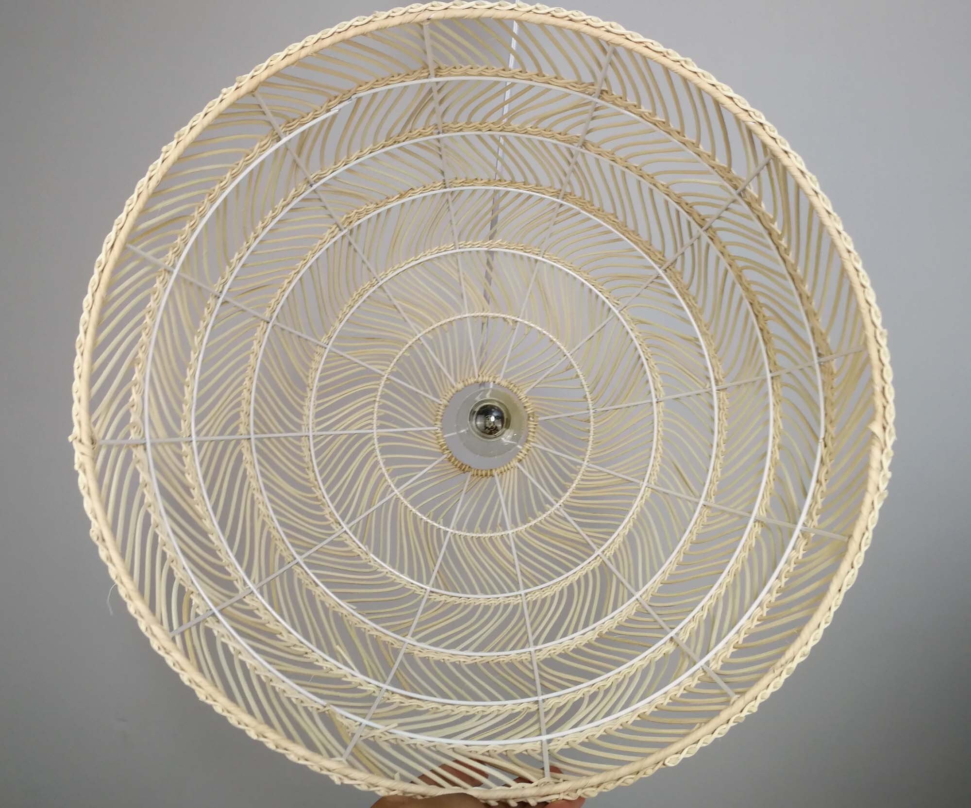 Rattan Arch Wavy Pendant Light-XL main image 1